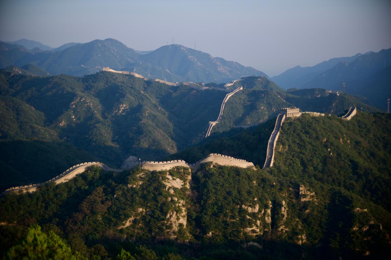 The Great Wall across the mountains near Beijing